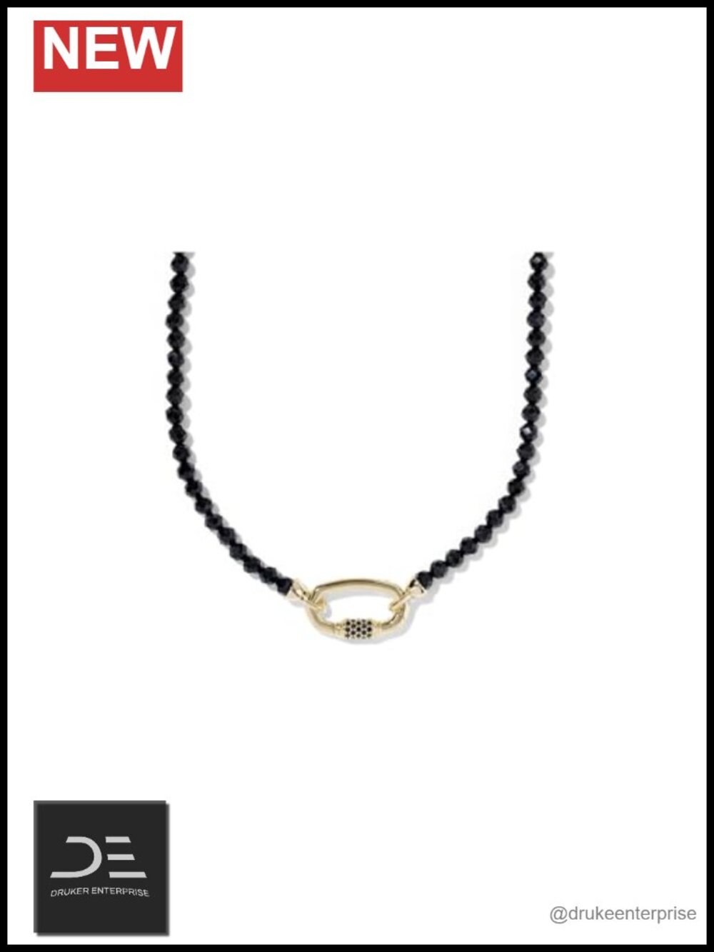 Kendra Scott Emery Beaded Strand Necklace Gold Plated Brass Agate